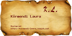 Körmendi Laura névjegykártya